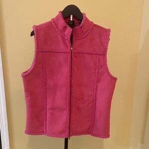 Liz Claiborne Raspberry Fleece Vest
